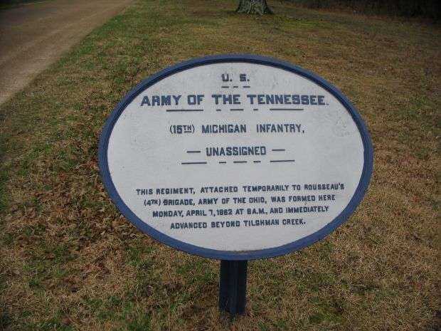 U.S. 15TH MICHIGAN INFANTRY MEMORIAL PLAQUE I