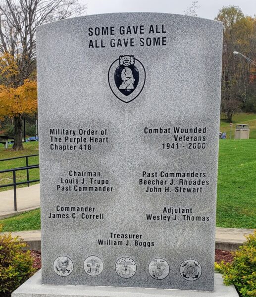 CHAPTER 418 COMBAT WOUNDED WAR MEMORIAL BACK