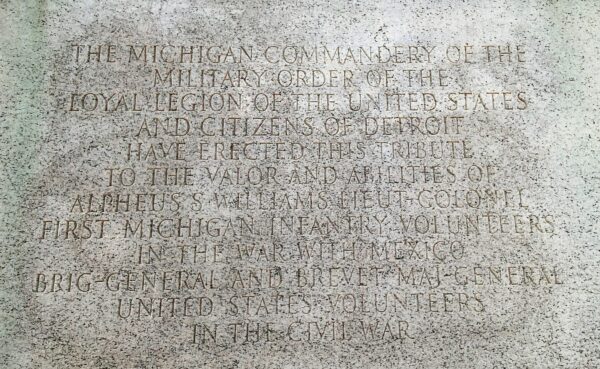 MAJOR GENERAL ALPHEUS STARKEY WILLIAMS WAR MEMORIAL STONE B
