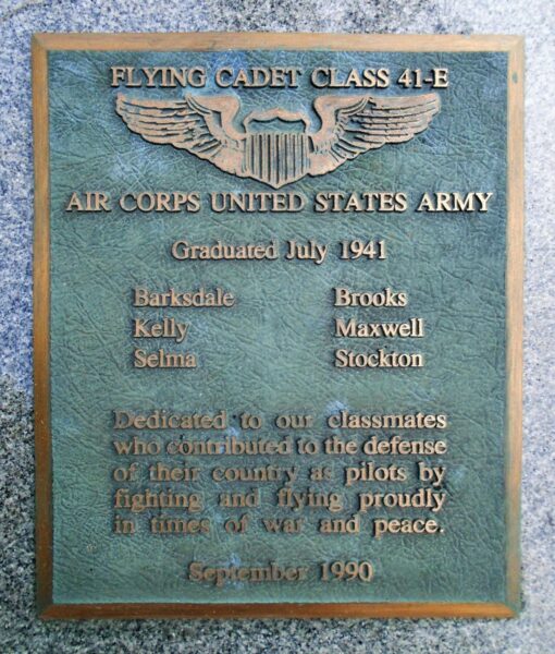 FLYING CADET CLASS 41-E WAR MEMORIAL PLAQUE