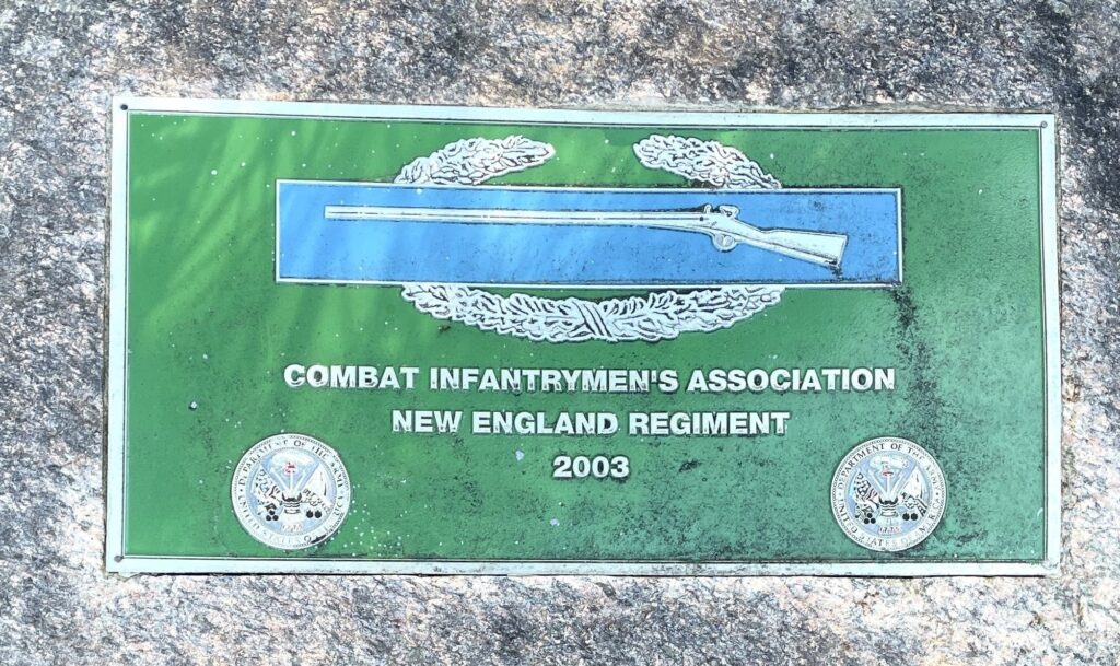 MASSACHUSETTS NATIONAL CEMETERY COMBAT INFANTRYMEN’S ASSOCIATION WAR MEMORIAL PLAQUE