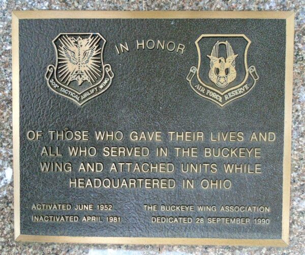 BUCKEYE WING MEMORIAL PLAQUE