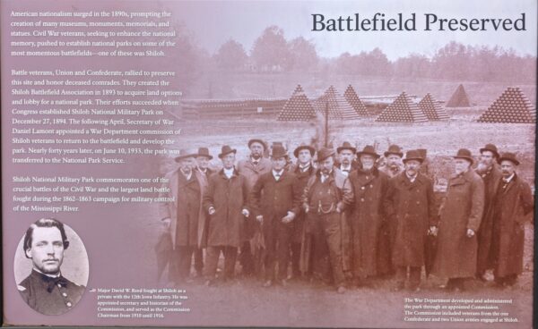 BATTLEFIELD PRESERVED WAR MEMORIAL PANEL