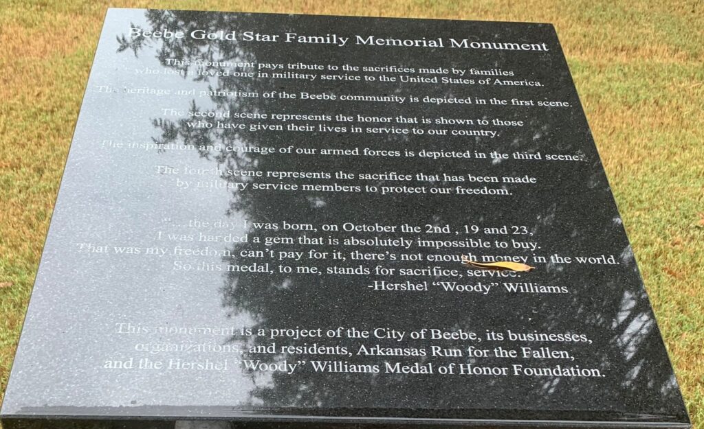 BEEBE GOLD STAR FAMILY MEMORIAL DEDICATION STONE