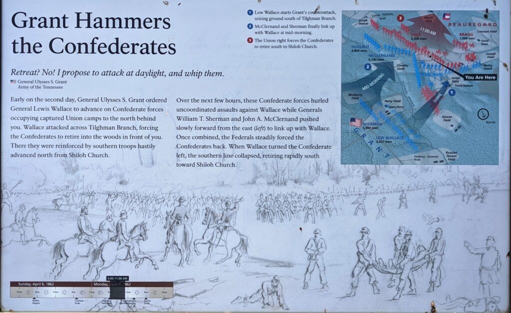 GRANT HAMMERS THE CONFEDERATES WAR MEMORIAL PANEL