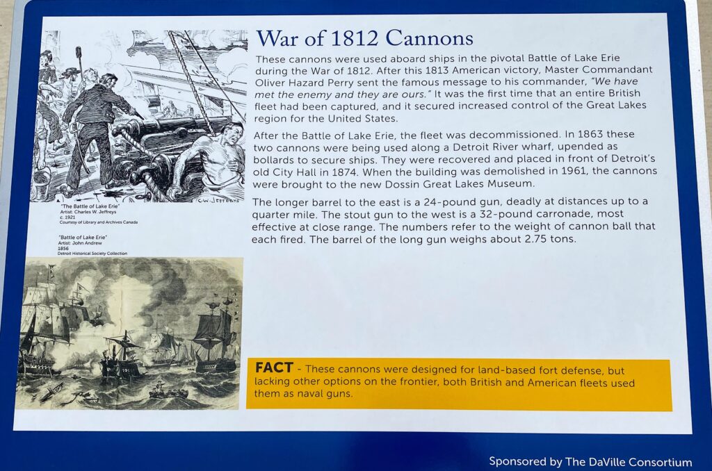WAR OF 1812 CANNON MEMORIAL PLAQUE