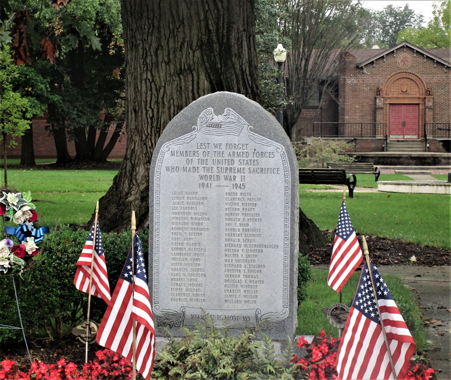 MIAMISBURG POST 165 WORLD WAR II SUPRECE SACRIFICE MEMORIAL