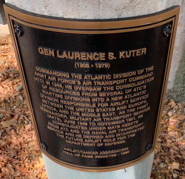 GEN LAURENCE S. KUTER MEMORIAL PLAQUE