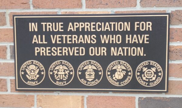 GRISIER FUNERAL HOME ALL VETERANS MEMORIAL PLAQUE