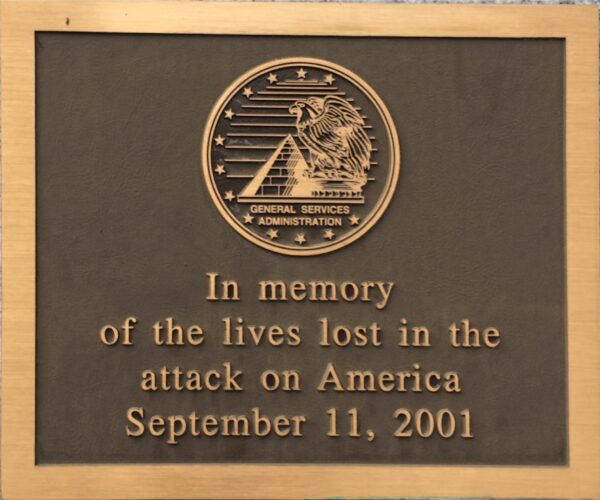 U.S. GENERAL SERVICE3S ADMINISTRATION SEPTEMBER 11, 2001 MEMORIAL PLAQUE