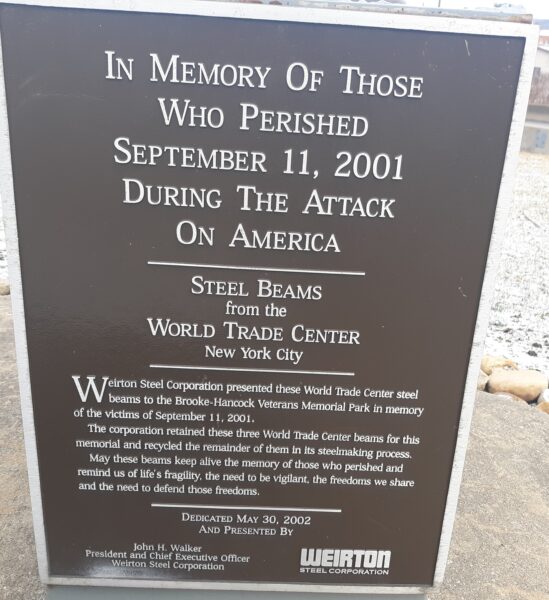WEIRTON SEPTEMBER 11, 2001 MEMORIAL