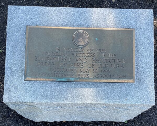 MASSACHUSETTS NATIONAL CEMETERY BENEVOLENT AND PROTECTIVE ORDER OF THE ELKS MEMORIAL