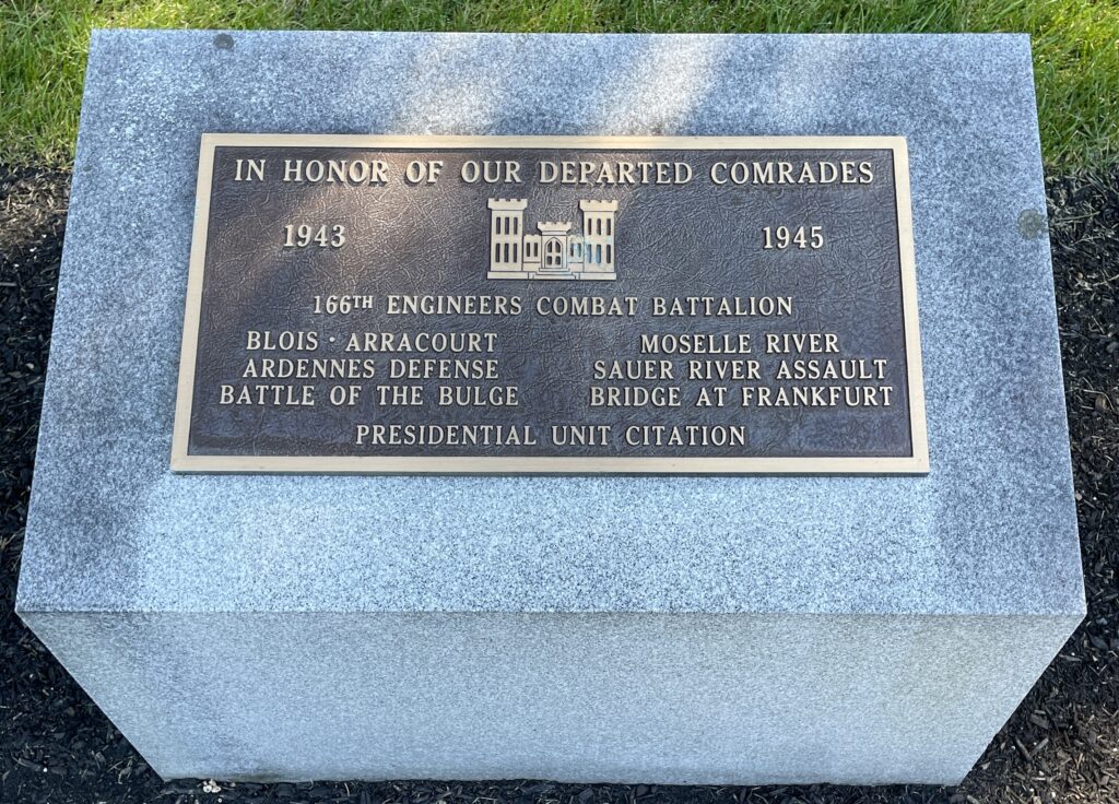 MASSACHUSETTS NATIONAL CEMETERY 166TH ENGINEERS COMBAT MEMORIAL