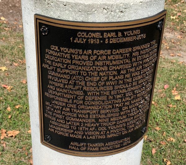 COLONEL EARL B. YOUNG MEMORIAL PLAQUE
