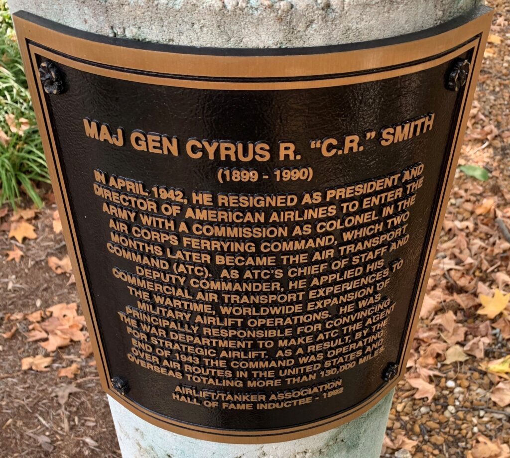 MAJ GEN CYRUS R. “C.R.” SMITH MEMORIAL PLAQUE