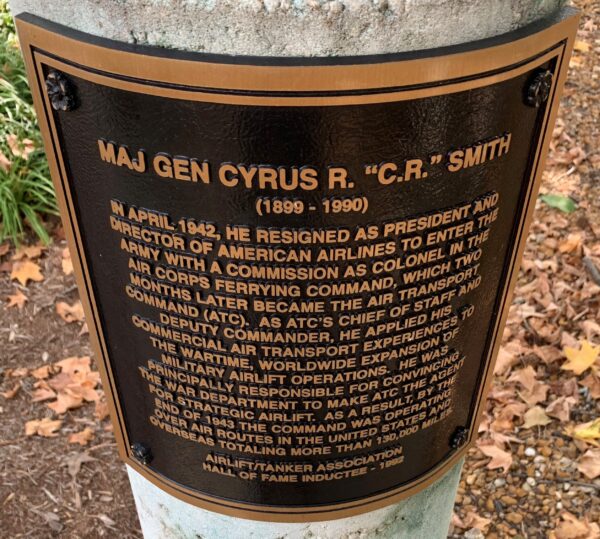MAJ GEN CYRUS R. “C.R.” SMITH MEMORIAL PLAQUE