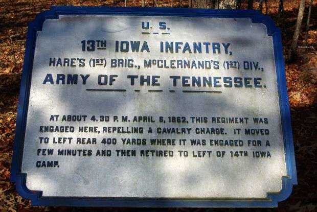 U.S. 13TH IOWA INFANTRY MEMORIAL PLAQUE II