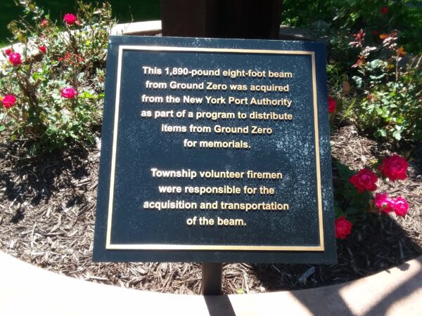 THE 9/11 MEMORIAL GARDEN PLAQUE C