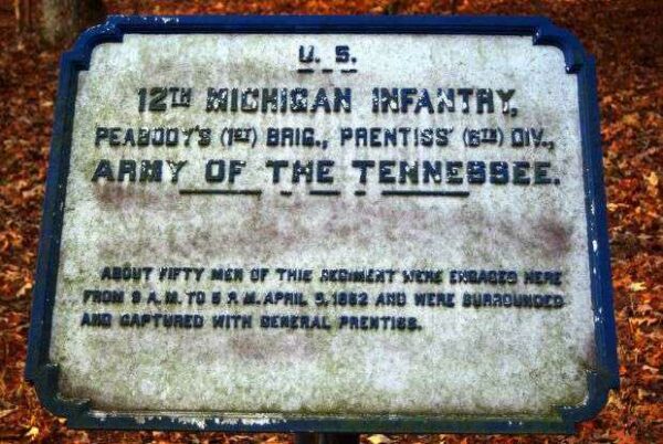 U.S. 12TH MICHIGAN INFANTRY MEMORIAL PLAQUE III