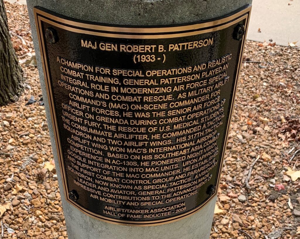 MAJ GEN ROBERT B. PATTERSON MEMORIAL PLAQUE