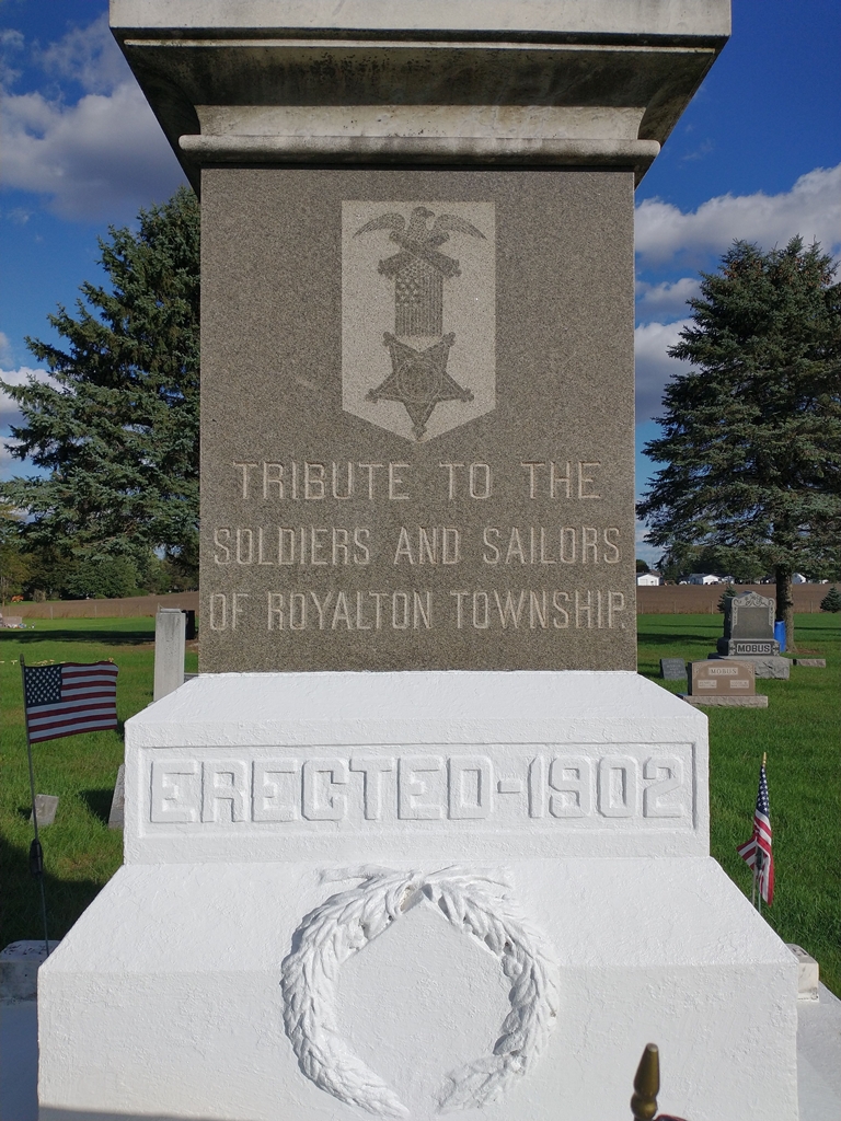 ROYALTON TOWNSHIP CIVIL WAR MEMORIAL DEDICATION STONE