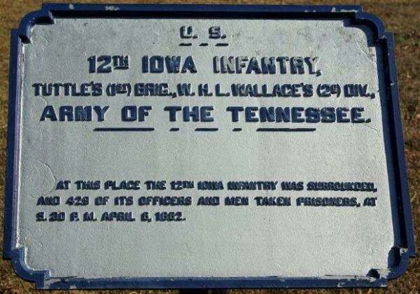 U.S. 12TH IOWA INFANTRY MEMORIAL PLAQUE II