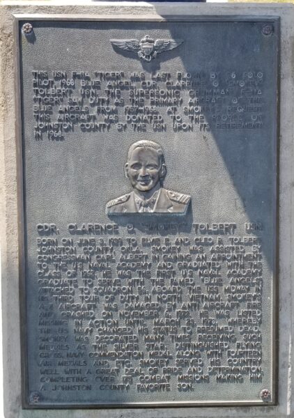 CRD. CLARENCE “SMOKEY” TOLBERT USN MEMORIAL AIRCRAFT PLAQUE
