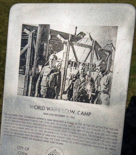 WORLD WAR II P.O.W. CAMP MEMORIAL PLAQUE