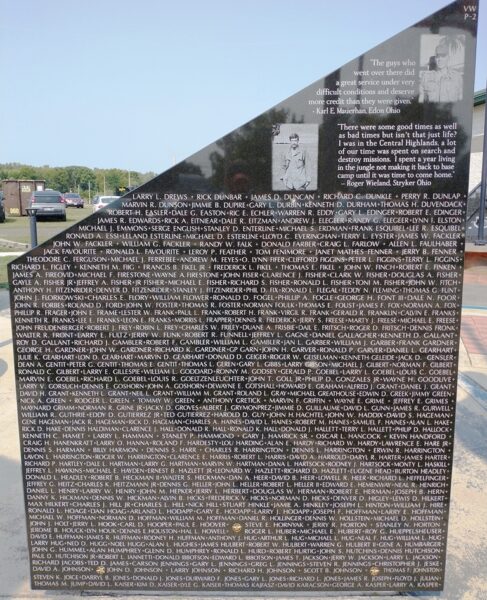 WILLIAMS COUNTY VIETNAM WAR NARRATIVE MEMORIAL STONE L