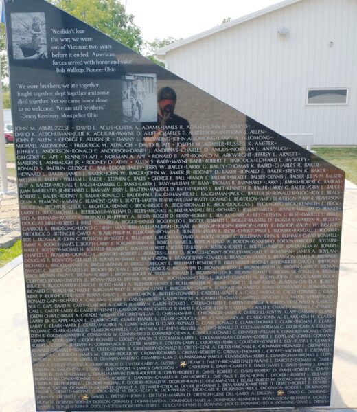 WILLIAMS COUNTY VIETNAM WAR NARRATIVE MEMORIAL STONE K