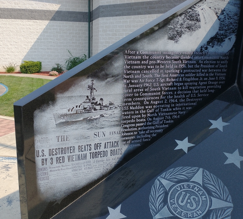 WILLIAMS COUNTY VIETNAM WAR NARRATIVE MEMORIAL STONE H