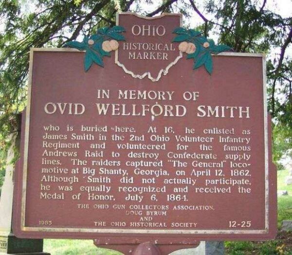 OVID WELLFORD SMITH MEMORIAL MARKER