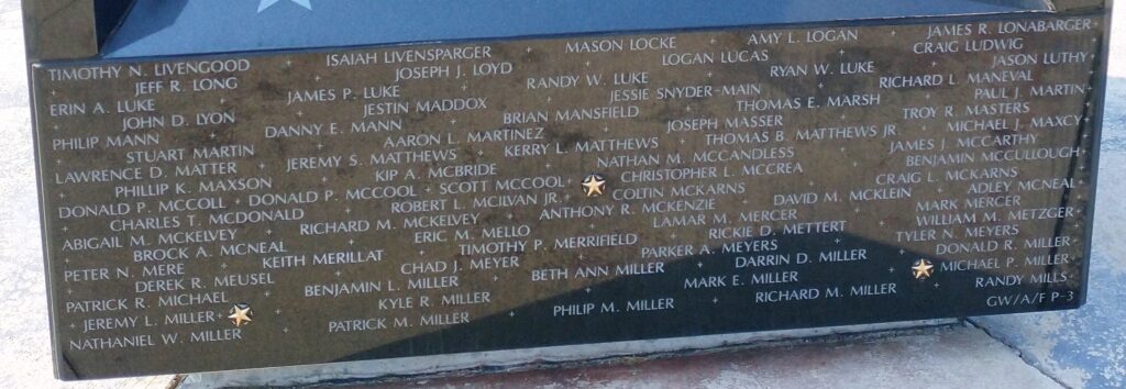 WILLIAMS COUNTY PERSIAN GULF WAR NARRATIVE MEMORIAL STONE D