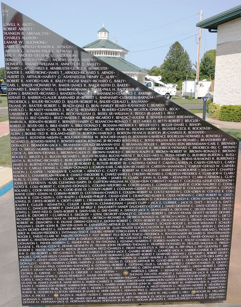 WILLIAMS COUNTY KOREAN WAR NARRATIVE MEMORIAL STONE E