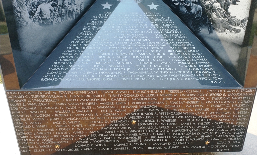 WILLIAMS COUNTY KOREAN WAR NARRATIVE MEMORIAL STONE D