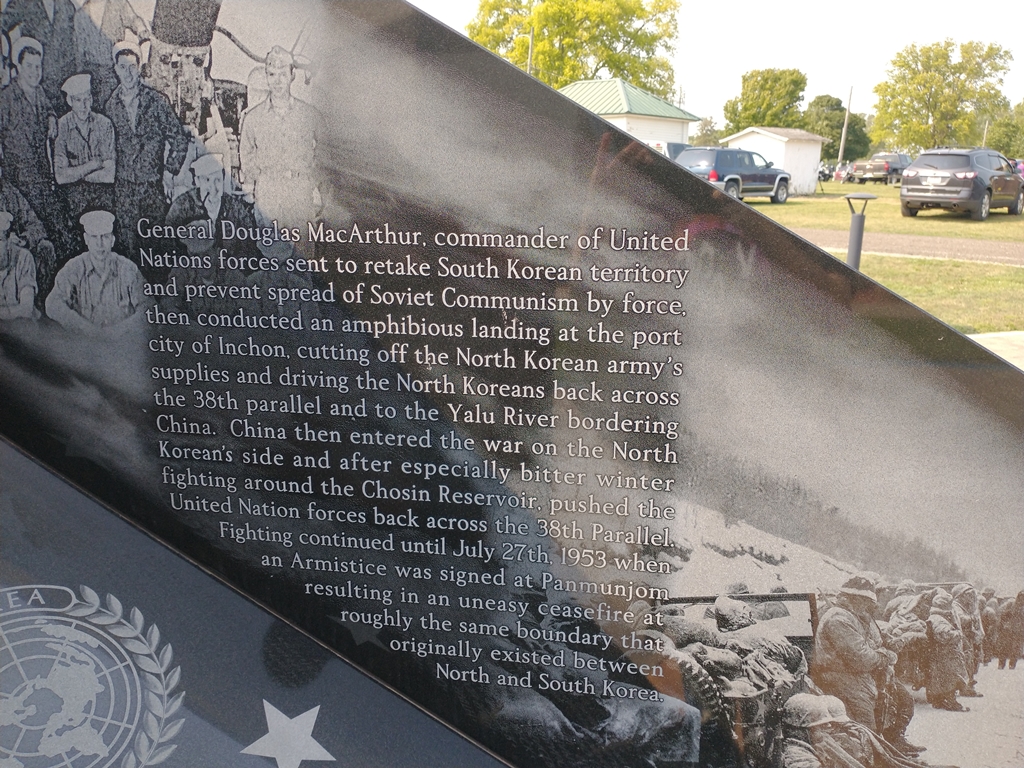 WILLIAMS COUNTY KOREAN WAR NARRATIVE MEMORIAL STONE C