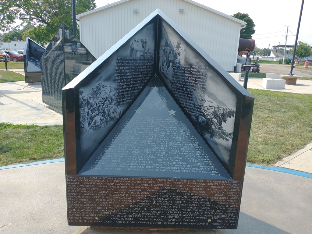WILLIAMS COUNTY KOREAN WAR NARRATIVE MEMORIAL STONE A