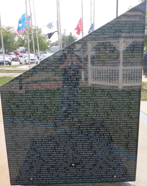 WILLIAMS COUNTY WORLD WAR II NARRATIVE MEMORIAL STONE X