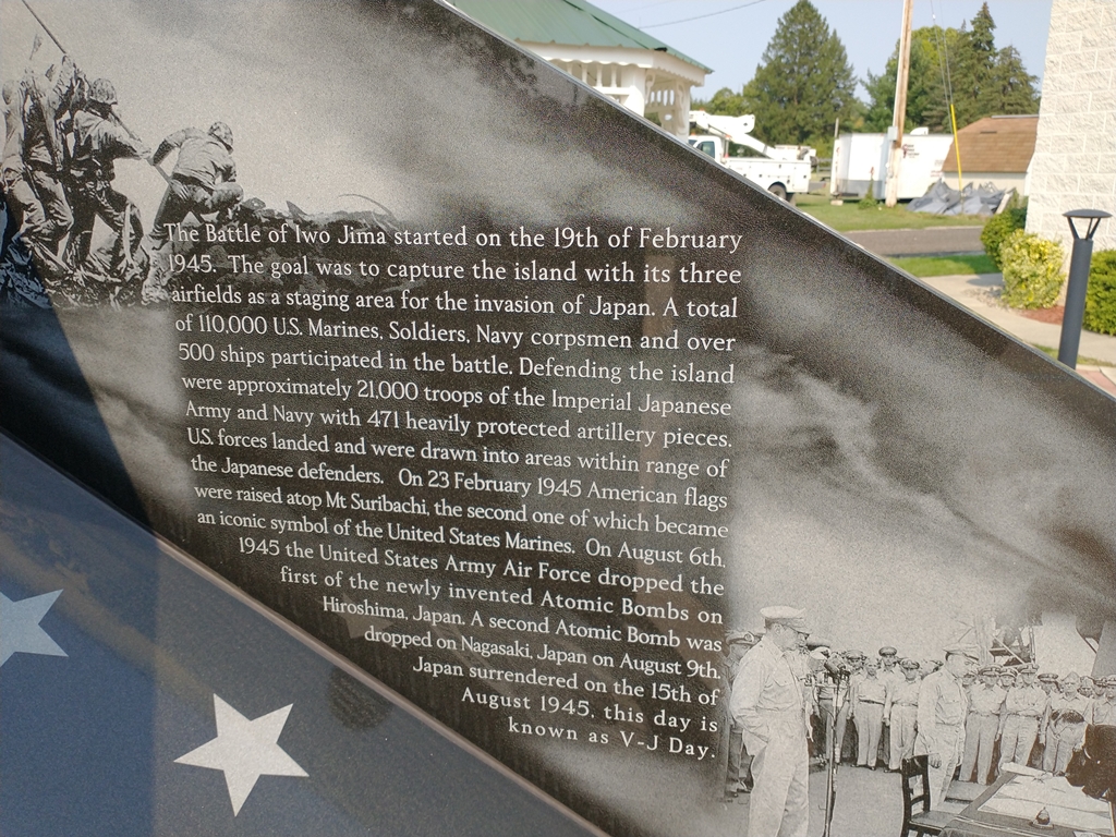 WILLIAMS COUNTY WORLD WAR II NARRATIVE MEMORIAL STONE U