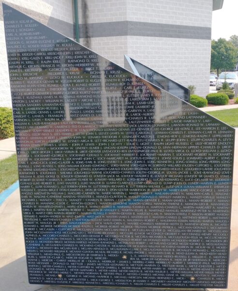 WILLIAMS COUNTY WORLD WAR II NARRATIVE MEMORIAL STONE Q