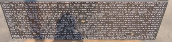 WILLIAMS COUNTY WORLD WAR II NARRATIVE MEMORIAL STONE P