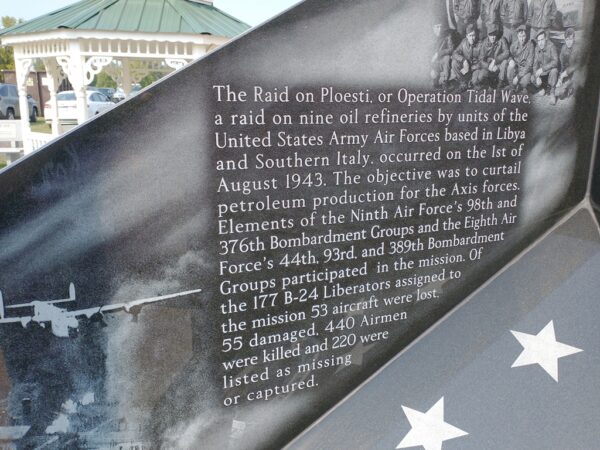 WILLIAMS COUNTY WORLD WAR II NARRATIVE MEMORIAL STONE N