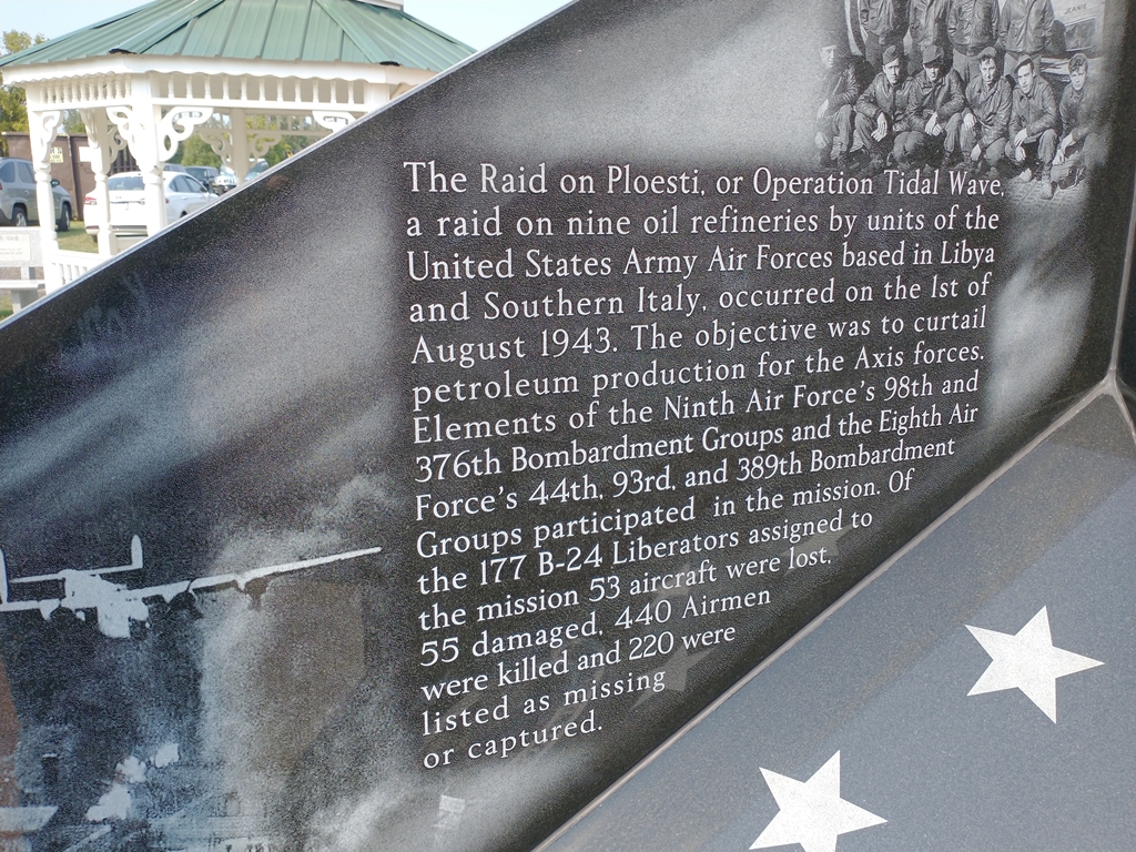 WILLIAMS COUNTY WORLD WAR II NARRATIVE MEMORIAL STONE N