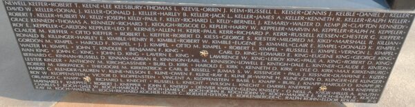 WILLIAMS COUNTY WORLD WAR II NARRATIVE MEMORIAL STONE J