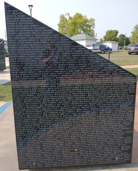 WILLIAMS COUNTY WORLD WAR II NARRATIVE MEMORIAL STONE F