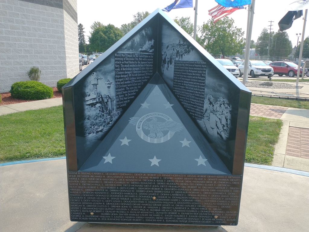 WILLIAMS COUNTY WORLD WAR II NARRATIVE MEMORIAL STONE A