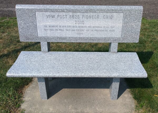 VFW POST 8628 VETERANS MEMORIAL BENCH