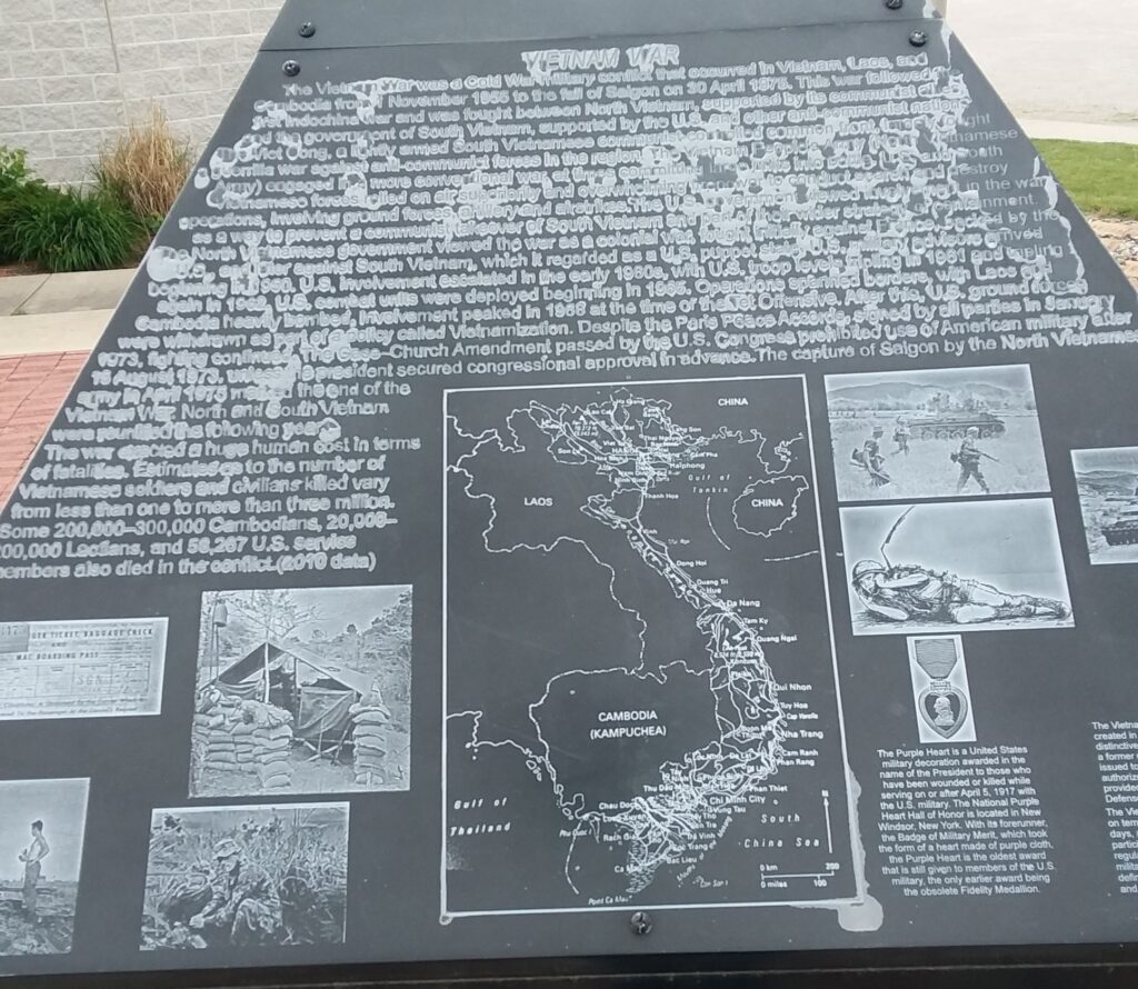 WILLIAMS COUNTY VIETNAM WAR MEMORIAL STONE E