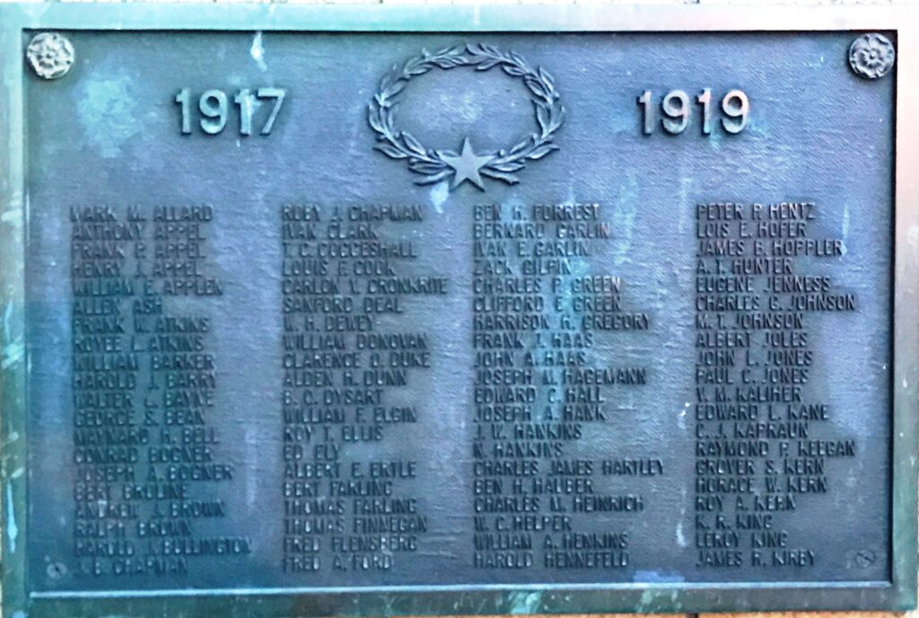 HENRY AREA HONOR ROLL WAR MEMORIAL PLAQUE C