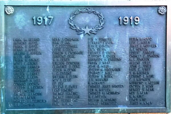 HENRY AREA HONOR ROLL WAR MEMORIAL PLAQUE C